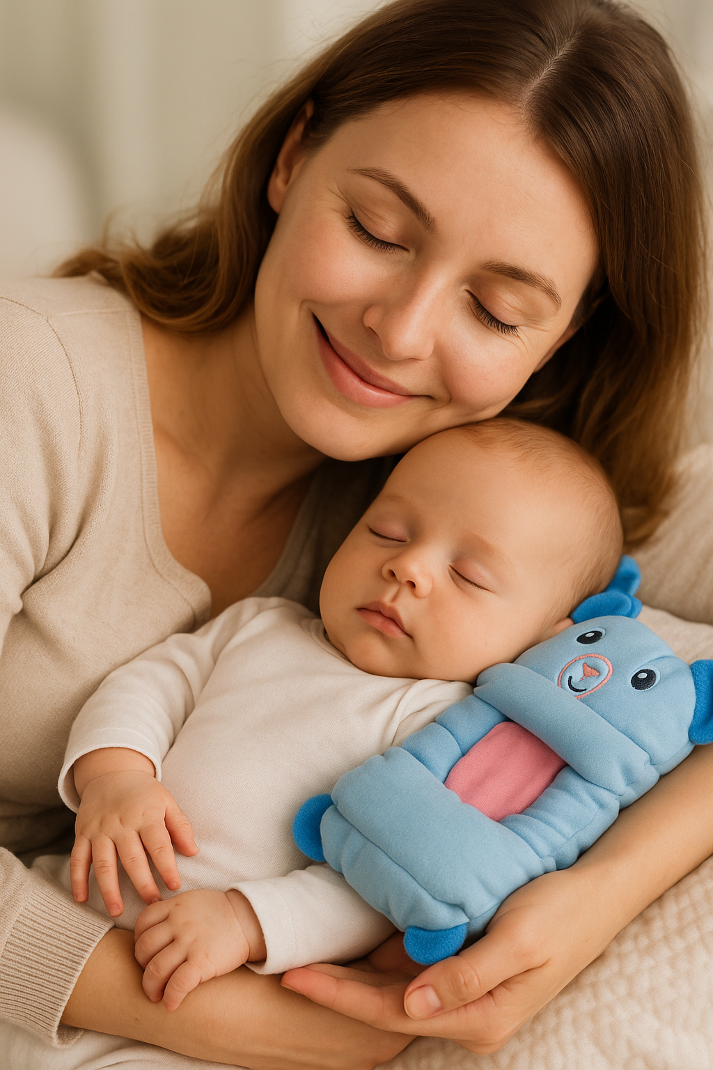 Ergonomic Baby Head Shaping Pillow – Ideal for Newborns (BLUE, WHITE)