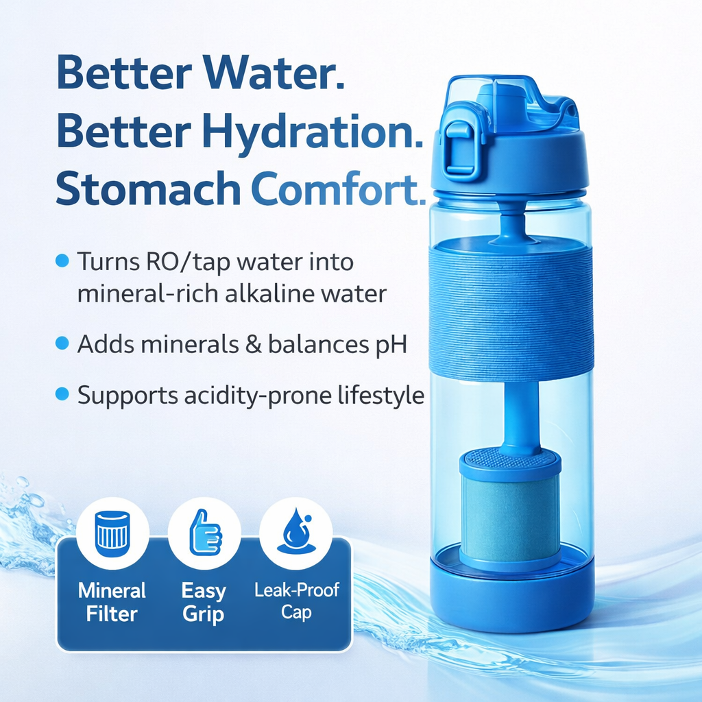 Alkaline Water Bottle – Mineral Rich Water for Daily Hydration & Stomach Comfort