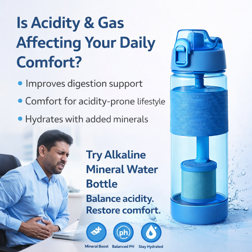 Alkaline Water Bottle – Mineral Rich Water for Daily Hydration & Stomach Comfort